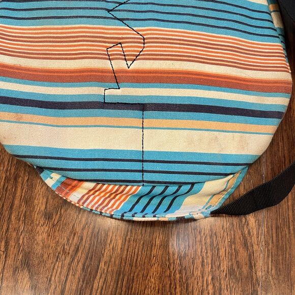 Kavu Rope Sling Cross Body Bag Multicolor Striped Teal - Picture 7 of 8